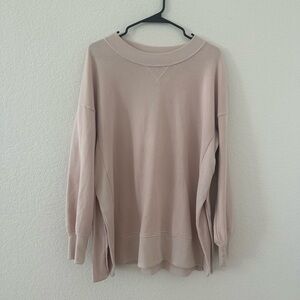 Aerie baby pink oversized sweater